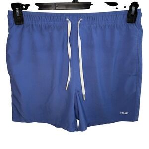 Huk Blue Performance Swim Trunks Mesh Lined Fishing Shorts Men's Size Medium